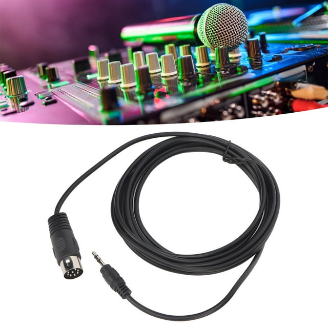 Cable Midi de 3,5 mm, Adaptador de Cable Din de 8 Pines A Macho de 3,5 mm, Material de PVC, Para Salida de Sonido de ComputerAdora, Instrumentos Musicales, Equipos de Sonido