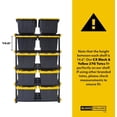 thumbnail image 3 of 5-Tier Heavy Duty Plastic Storage Shelves that Support up to 200lbs/shelf, Organization and Storage, Weather-Resistant Design, Easy Assembly (72”H x 48”W x 20”D), 3 of 8
