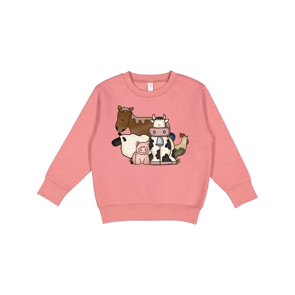 Inktastic Cute Horse, Sheep, Cow, Pig, and Rooster Farm Animals Toddler Sweatshirt