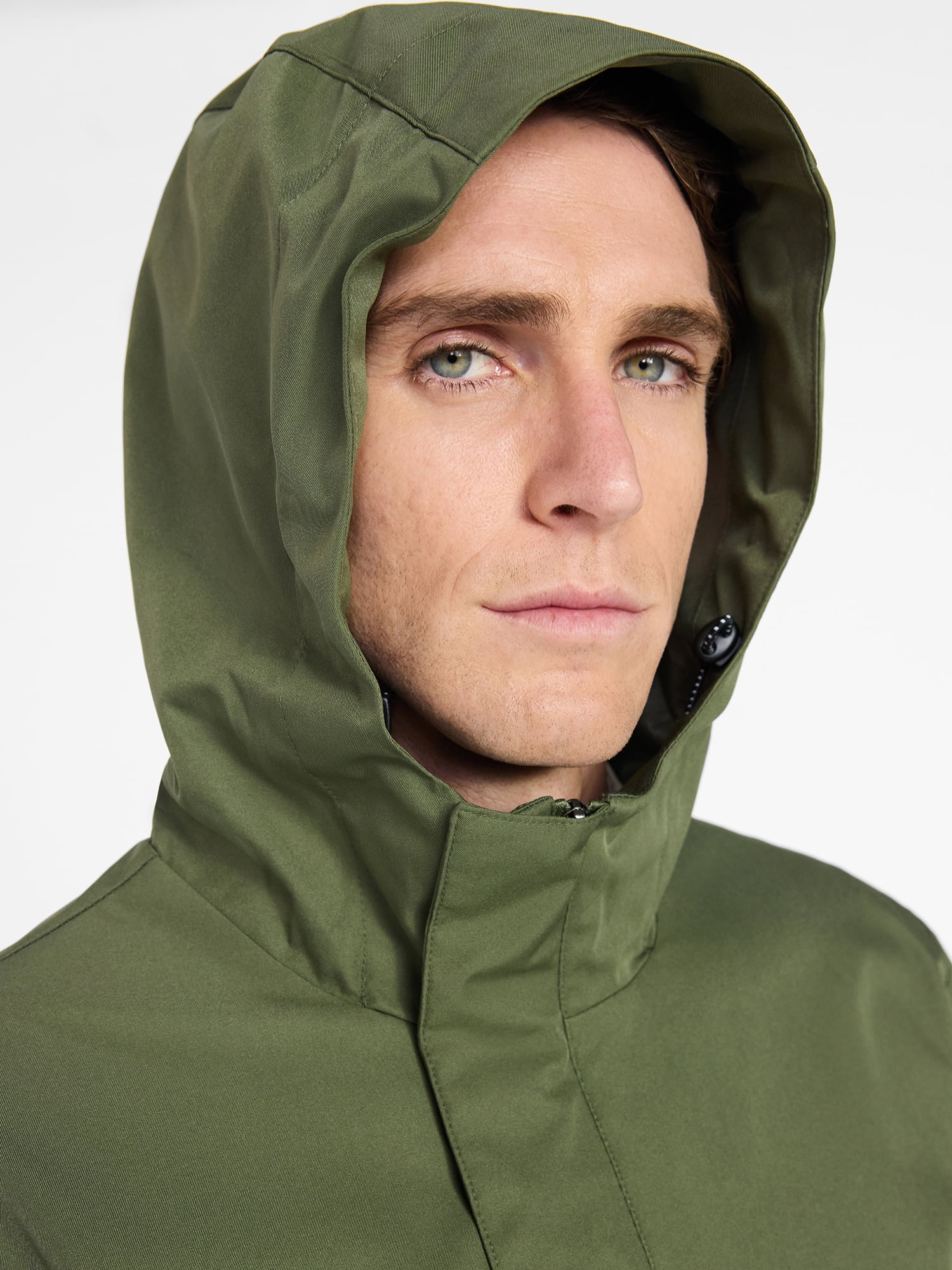 Ozark Trail Men's Rain Jacket with Hood, Sizes S-3XL