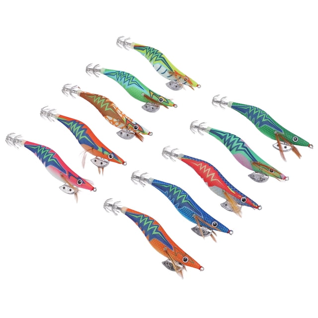 Señuelo De Calamar, 10 Piezas3D Ojos Realistas Calamar Jig Cebo De Pesca Para Pesca