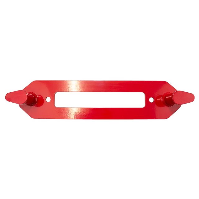 Fishbone Offroad Winch Fairlead Backing Plate FB21095 Fishhook; Mounts Behind Flat Fairlead; Powder Coated; Red; Steel