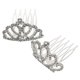 thumbnail image 2 of Mini Rhinestone Tiara Hair Combs Elegant Crown Hair Accessories with Comb Design for Birthday Parties, Festivals, and Performances Stylish, 2 of 5