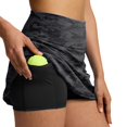 thumbnail image 3 of HZLPFO Women's Mini Skirt Tennis Skirt High Waisted Golf Skort with Pockets Stretchy Athletic Skirts for Workout Pickleball Running Grey,L, 3 of 7