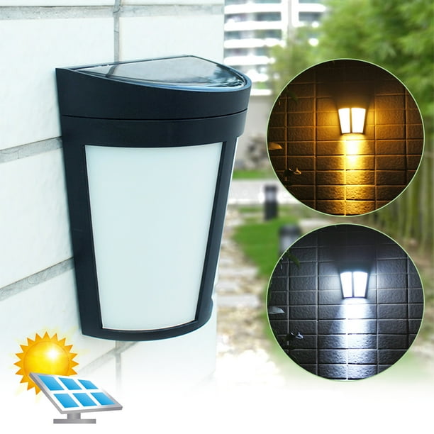 6 LED Solar Power Path Way Wall Landscape Mount Garden Fence Lamp