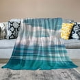 thumbnail image 2 of Creowell Ocean Waves Flannel Throw Blanket for Couch Sofa Bed All Seasons Decor Gifts 60x80in, 2 of 6