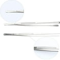 thumbnail image 4 of Kitchen Tongs, Stainless Steel Kitchen Tongs, Large Kitchen Tongs, Precision Kitchen Tongs, Kitchen Tweezers, Barbecue Tongs for Cooking, Flat Kitchen Tongs, 2 Pieces, 30cm, 4 of 5