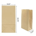 thumbnail image 2 of Brown Paper Lunch Bags, Size 5.125" x 3.375" x 10.75": 480 Bags, 2 of 5