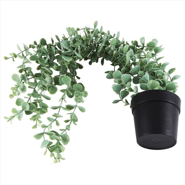 1 Pieza Planta Colgante Artificial de Eucalipto en Maceta Falsa para Pared, HabitacióN, Hogar, Patio, DecoracióN Interior y Exterior