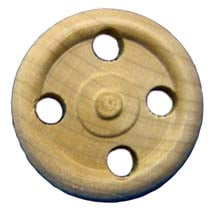 5 Pcs 1-1/4" Steering Wheels, 7/16" thick  3/16" hole