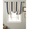 thumbnail image 2 of Striped Ship Rudder Anchor Window Curtains Tie Up Curtains for Kitchen Living Room Adjustable Rod Pocket Drapes, 2 of 5