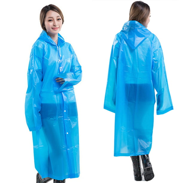 Unisex Men Women Clear EVA Transparent See Through Raincoat Festival ...