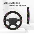 thumbnail image 5 of Easygdp Mardi Gras with Flamingo Elastic Steering Wheel Cover, Auto Accessories, Fit Suvs, Vans,Cars, Trucks -15 inch, 5 of 8