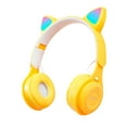 thumbnail image 2 of Latrodar Fashionable And Cute Style Luminous Ear Head-mounted Bluetooth Headset Affordable&High-Quality Yellow 4.8x3 Inch Home Stuff, 2 of 5
