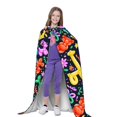 thumbnail image 4 of Honeii Colorful Air Balloons1 Print Poncho Cape, Cloak Coat, Snuggly Hooded Wearable Blanket, Hooded Cape For Teenagers,Halloween Costumes-Small, 4 of 7
