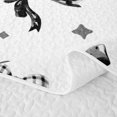 thumbnail image 5 of Erosebridal Black Plaid Bow Star Twin Quilt Set, Modern Ribbon Twin Coverlet Set for Boys Girls Teens Adults, 2-Piece, 5 of 7