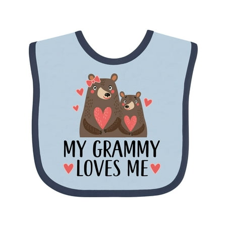 

Inktastic My Grammy Loves Me Valentine Gift Baby Boy or Baby Girl Bib
