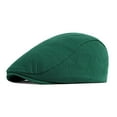 thumbnail image 4 of Fgnfyis Women Spring Autumn British Retro Solid Color Knitted Baseball Cap Casual Hats for Women Dark Green, 4 of 5