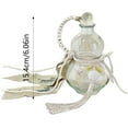 thumbnail image 3 of 12oz Gourd Glass Water Bottle - Chinese Retro Style Leakproof Drinking Bottle for Tea, & Champagne, Comes with Strap & Charm, Travel & Sports, 3 of 5