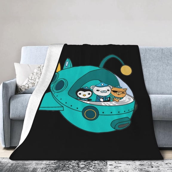 Octonauts Cartoon Style-4 Ultra-Soft Micro Warm Fuzzy Fleece Blanket Throw Gift Decoration For Home Car Camp Office 60"x50"