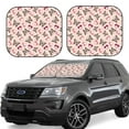 thumbnail image 2 of Bingfone Beautiful Butterflies and Hearts Windshield Sun Shade 2-Piece Foldable Car Front Window Sunshade for Most Sedans SUV Truck-Small, 2 of 7