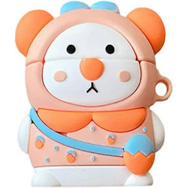 liangnv 3D Cute Vivid CharacterShoulder Bear Design Case Kids Girls Women Fun Cartoon Animals Wireless Earphone Soft Silicone Shockproof Protector Ski