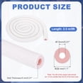 thumbnail image 2 of Uxcell HVAC Copper Pipe Insulation Foam Tube, 1/2" ID 8ft Heat Preservation Insulated Tubing for Air Conditioning Mini Split Copper Line Set Water Pipes, White/Pink, 2 of 7