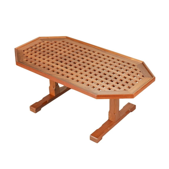 Whitecap 60058 Teak Coffee Table with  Grate Top Design