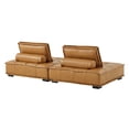 thumbnail image 3 of Saunter Tufted Vegan Leather Vegan Leather 2-Piece Loveseat-EEI-5205-TAN, 3 of 6