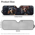 thumbnail image 5 of HUIACONG Cute Sunglasses Dog Windshield Sun Shade Sun Visor Heat Shield for 2018-2025 Jeep Wrangler JL & 2/4 Door 4XE & 2020-2025 Jeep Gladiator JT Thicken 3-Layer Protect Your Car from Sun Heat, 5 of 6