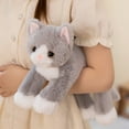 thumbnail image 3 of Cartoon Cat Plush Toys, Children's Bed Sleeping Companionship Pillow, Girls' Gift Plush Dolls With Lifelike Big Eyes Pink Nose And White Paws, 1 Soft Stuffed Animal Toy For, 3 of 5