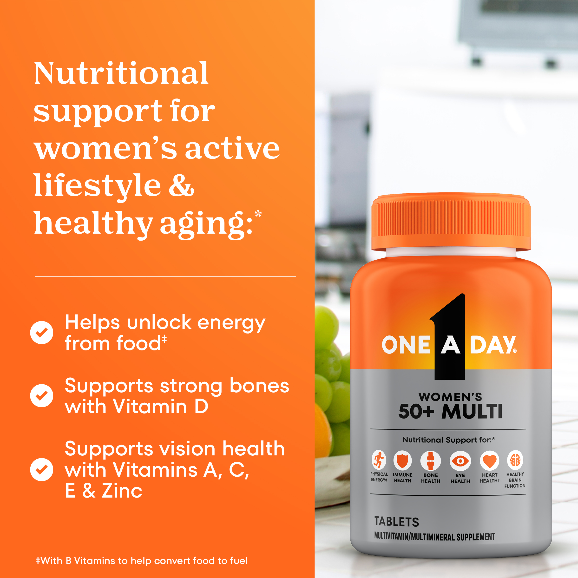 One A Day Women's 50 Plus Multivitamin, 100 Count photo 3