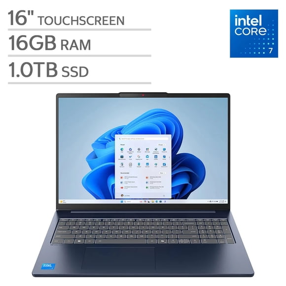 Open Box - Lenovo IdeaPad Slim 5i 83J1002KUS 16" Touchscreen Laptop - Blue (Intel Core 7-240H / RAM / 1 TB SSD / Windows 11 Home)