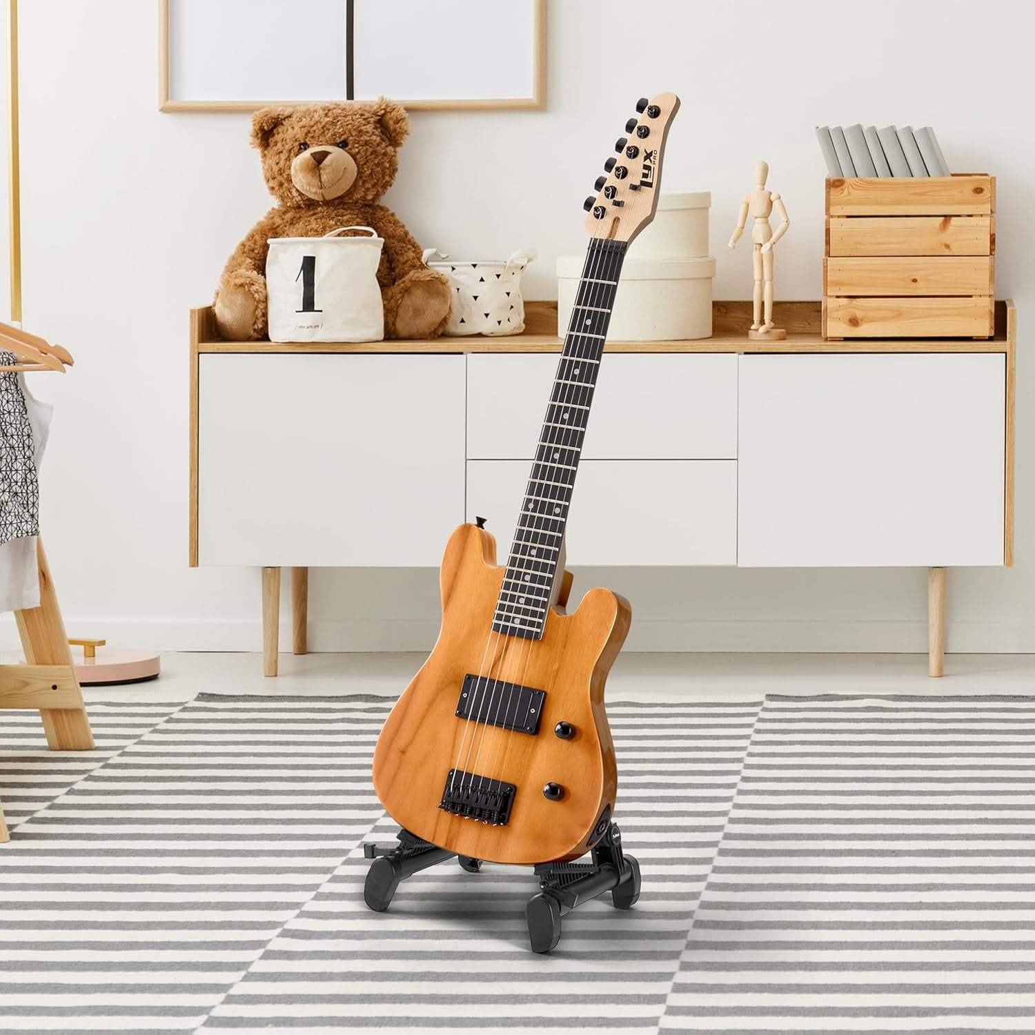 LyxPro CS 30” Beginner Electric Guitar Kit with Guitar, Amp Cable, 6 Picks & More - Natural