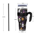 thumbnail image 4 of 40oz Tumbler,Halloween Gnome Witches with Spooky Elements Insulated Tumblers with Removable Handle,Stainless Steel Double Vacuum Coffee Tumbler Cup with Straw for Home,Office,Travel,Party, 4 of 5