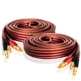 thumbnail image 1 of Cable de altavoz LONPOO, calibre 14, cobre libre de oxígeno, 2 m, paquete de 2, 1 of 7