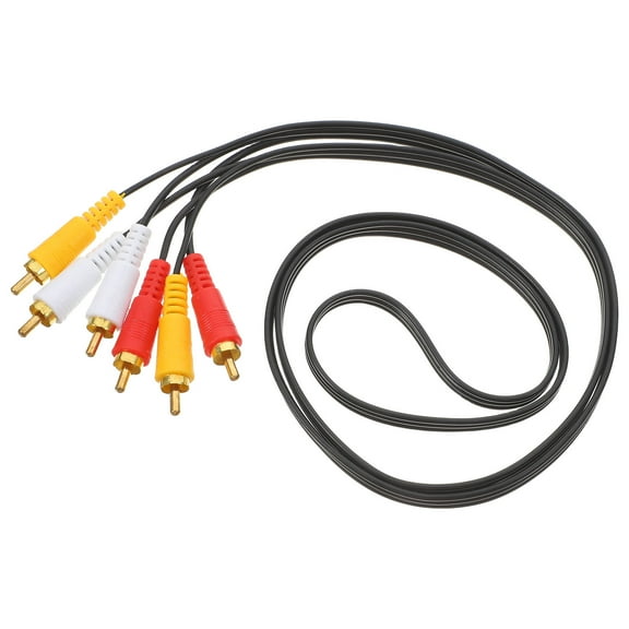 YSNOOWE 3 Pairs Audio and Video Line for DVD Player with Plug and Red Color 1.5 Meters