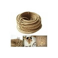 thumbnail image 1 of Câble Électrique en Lin à 3 Cœurs avec Éclairage LED, Cordon d'Alimentation 5m, Corde Industrielle Tressée Rétro pour Lampes, Suspensions, Accessoires DIY, 1 of 5