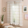 thumbnail image 3 of TOWN & COUNTRY BASICS Pax Semi-Sheer Stripe, Light Filtering Indoor Curtains 2-Pack Linen/White, 50"x63", 3 of 10