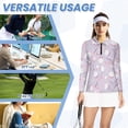 thumbnail image 6 of Uorisanigo Cute Golf Women's Dry-Fit Golf Polo Shirts Size 2XL Fashion Versatile Women's Long Sleeve Athletic Shirts with Zipper Tennis Tops for Workout Sports, 6 of 7