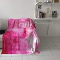 thumbnail image 4 of Yibo Paint Art Graffiti Lattice Blanket Flannel Soft and Comfortable Anti-static Bed Sofa Blanket, 4 of 7