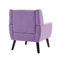 thumbnail image 6 of UIXE Velvet Accent Chair Modern Upholstered Arm Chair for Living Room Bedroom Office Room, Purple, 6 of 6