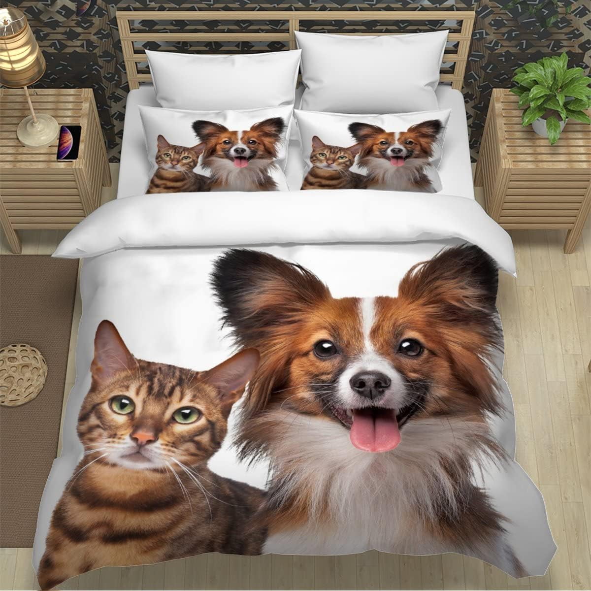 XINQIHANG Kids Dog Bedding German Shepherd Duvet Cover Sets Twin Size Cute Pet Animal Comforter Cover Soft Breathable 100 Polyester Bedspread Cover