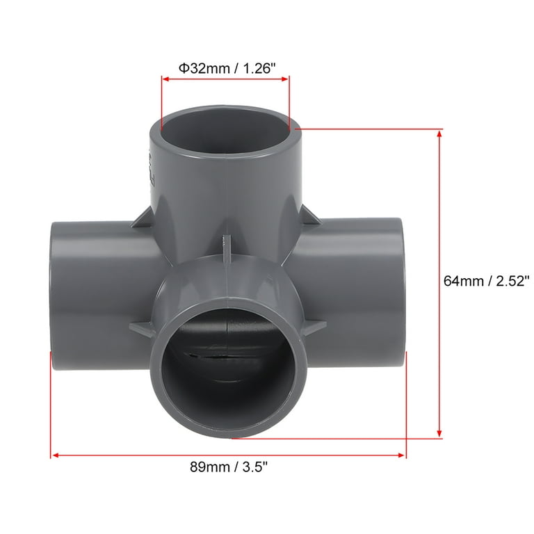 4Way Elbow PVC Pipe Fitting,Furniture Grade,3/4inch Size, 52 OFF
