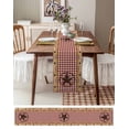 thumbnail image 6 of Table Runner Dresser Scarf 13 x 60 Inch Country Star Sunflower Texas Star Vintage Red Plaid Table Runners Non-Slip Heat Kitchen Dining Table Decor for Indoor Outdoor Home Party Decoration, 6 of 7