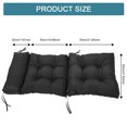 thumbnail image 4 of JIAN YA NA Adirondack Chair Cushion, Waterproof Indoor Outdoor High Back Rocking Chair Mat Seat Pad, 49.2''L x 21.6''W x 3''T, Black, 2 Count, 4 of 10
