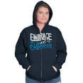 thumbnail image 4 of Embrace Differences Autism Awareness Zip Up Hoodie Men's Women's Brisco Brands S, 4 of 6