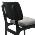 thumbnail image 3 of Lima Wood Dining Accent Chairs in Black Finish and Grey Fabric - Set of 2, 3 of 5