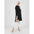thumbnail image 3 of Long Poplin Tunic With Slit Detail Black, 3 of 4