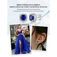 thumbnail image 6 of Bestyle Pure 925 Sterling Silver Earring Studs for Women, Square Sapphire Birthstone Earrings Jewelry Gift for Everyday Wear Valentines Day, 6 of 9